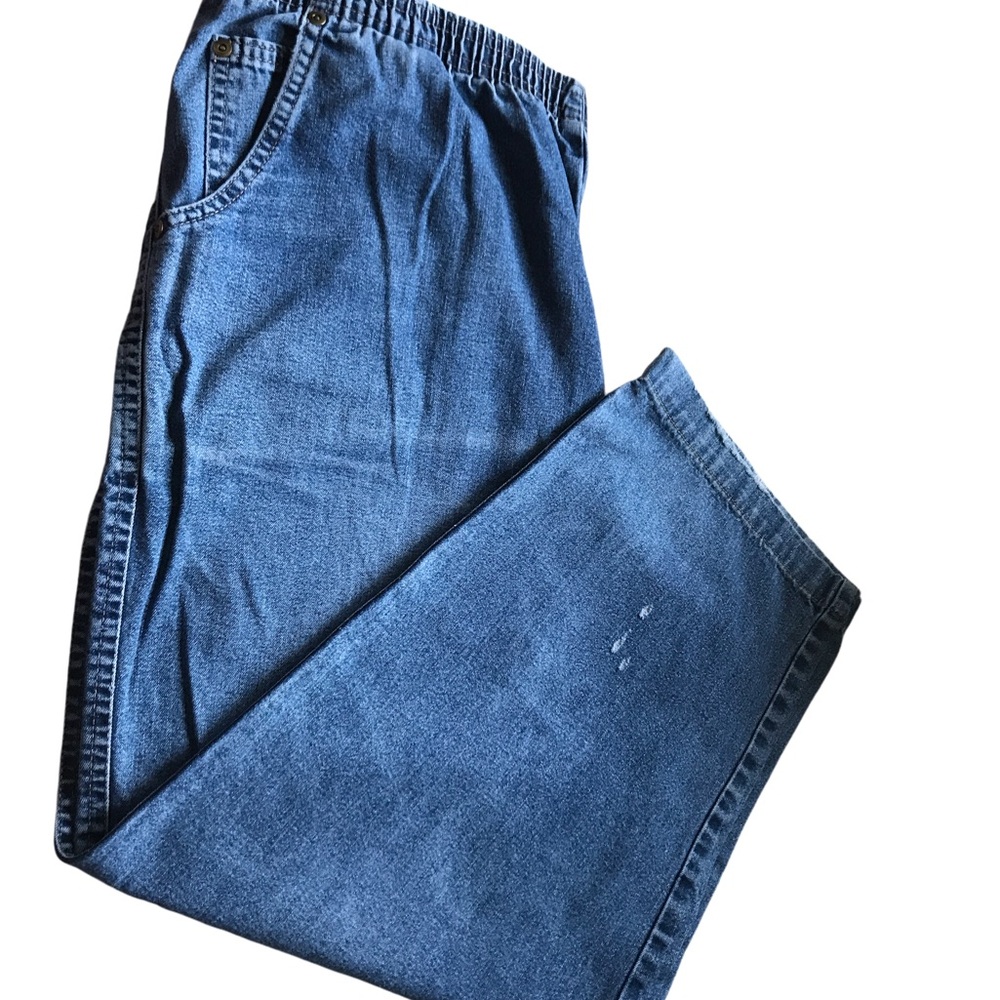 Koret City Blues Wide leg Jeans plain Denim  Versatile Capri Size 18 Petite